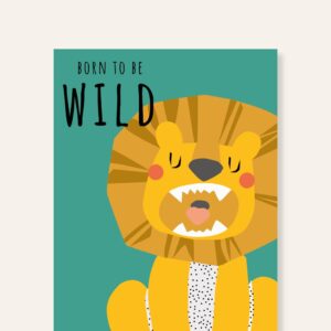 wild lion card