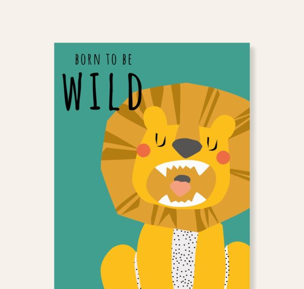 wild lion card