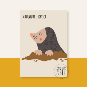 Maulwurf Tierposter Serbo-Kroatisch