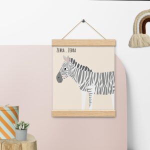 Poster Zebra mit Aufhängern