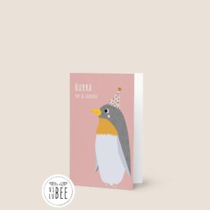 Geburtstagskarte "hurra" Pinguin